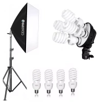 Lampa Softbox Zestaw Oświetlenie Ciągłe 4x 45W 50x70