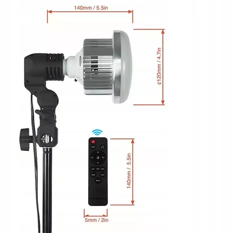 Żarówka Fotograficzna E27 5500K 85W/1050W LED  do Softboxu Zestaw 4szt