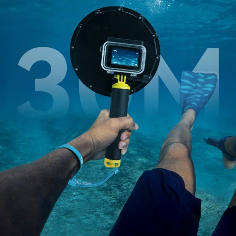 Obudowa Wodoszczelna Wodoodporna TELESIN do Kamer DJI Action 5 4 3 + GRATIS! Zestaw montażowy 3M