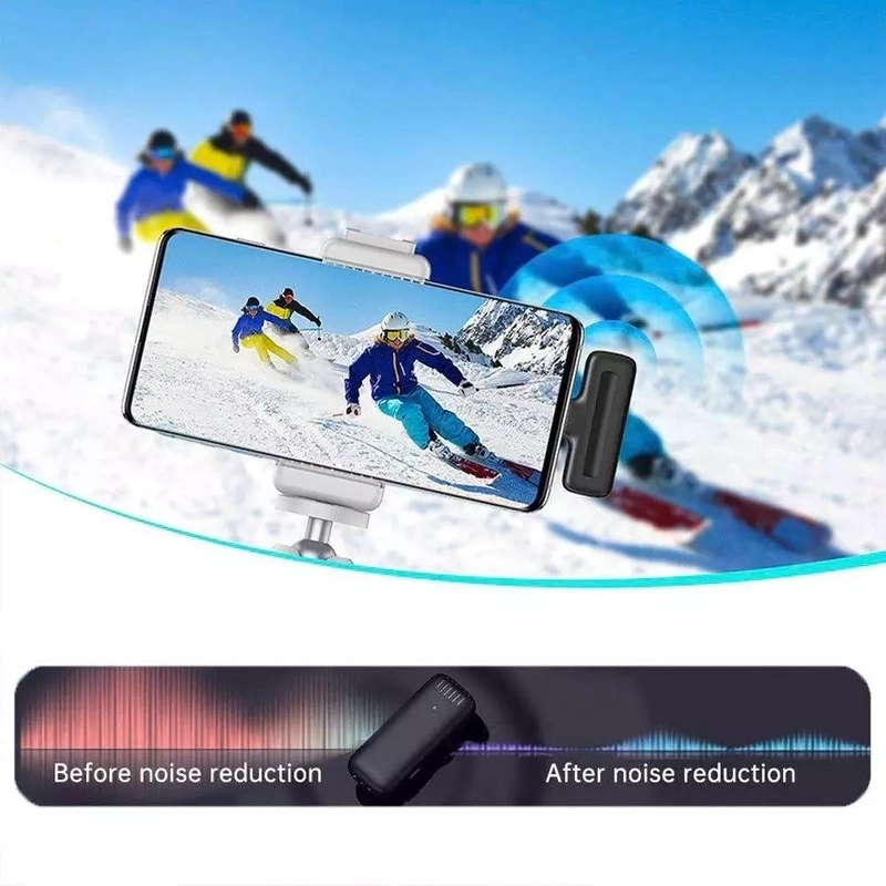 2x Mikrofon Bezprzewodowy Krawatowy do USB C Android / IPhone 17 16 15 14 13 12