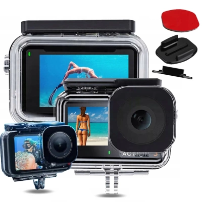 Obudowa Wodoszczelna Wodoodporna Telesin 45m do Kamery DJI Action 5 4 3 + GRATIS! Zestaw montażowy 3M