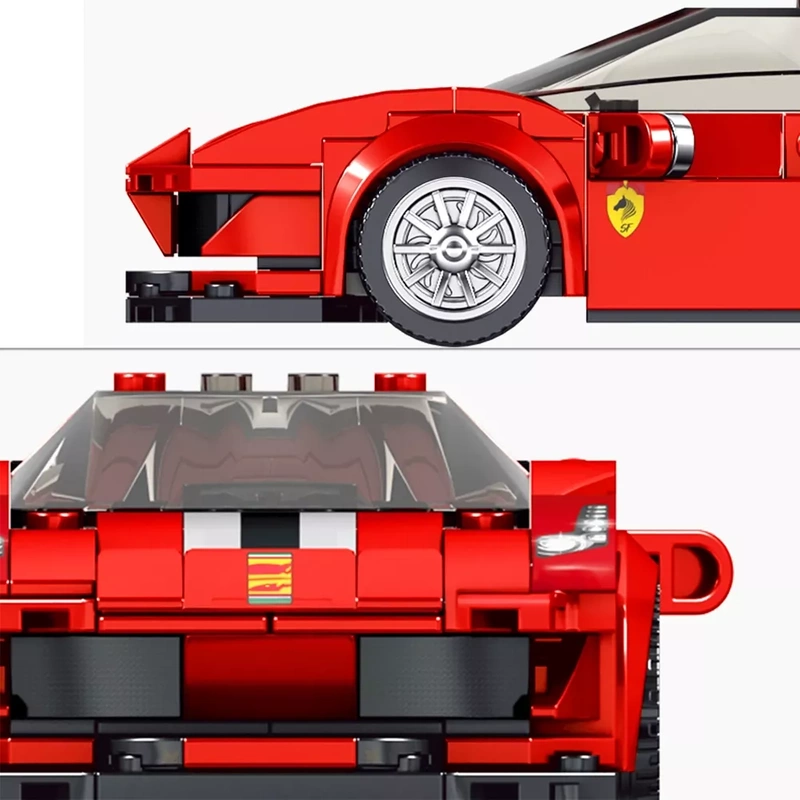 Klocki Mould King Samochód Ferrari F488 329el na Prezent Kolekcjonerski