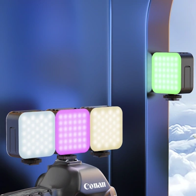 Lampa Diodowa LED RGB Bi Color Fotografia Video Efekty Emotki