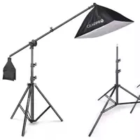 Softbox Lampa Softbox Zestaw Żuraw Mini Boom + Statyw Dyfuzor 50x70cm E27