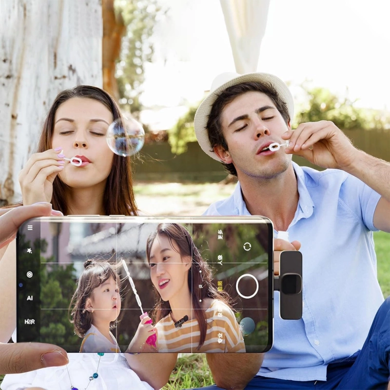 Mikrofon Do Telefonu Krawatowy Bezprzewodowy USB C Android / IPhone 17 16 15 14 13 12 