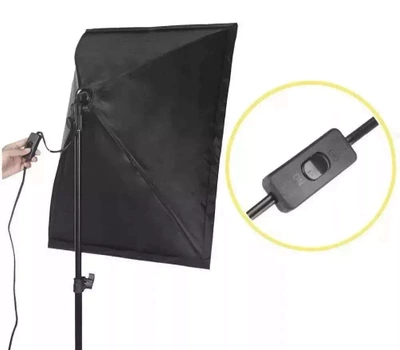 Lampa Fotograficzna Studyjna Softbox 600W + Statyw Do Zdjęć Filmu