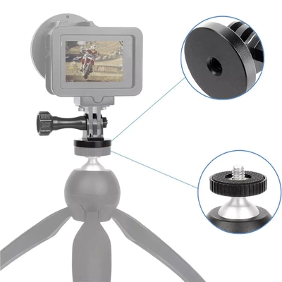 Adapter Statywowy Aluminiowy 1/4" do Kamer GoPro 13 12 11 10 DJI Action 