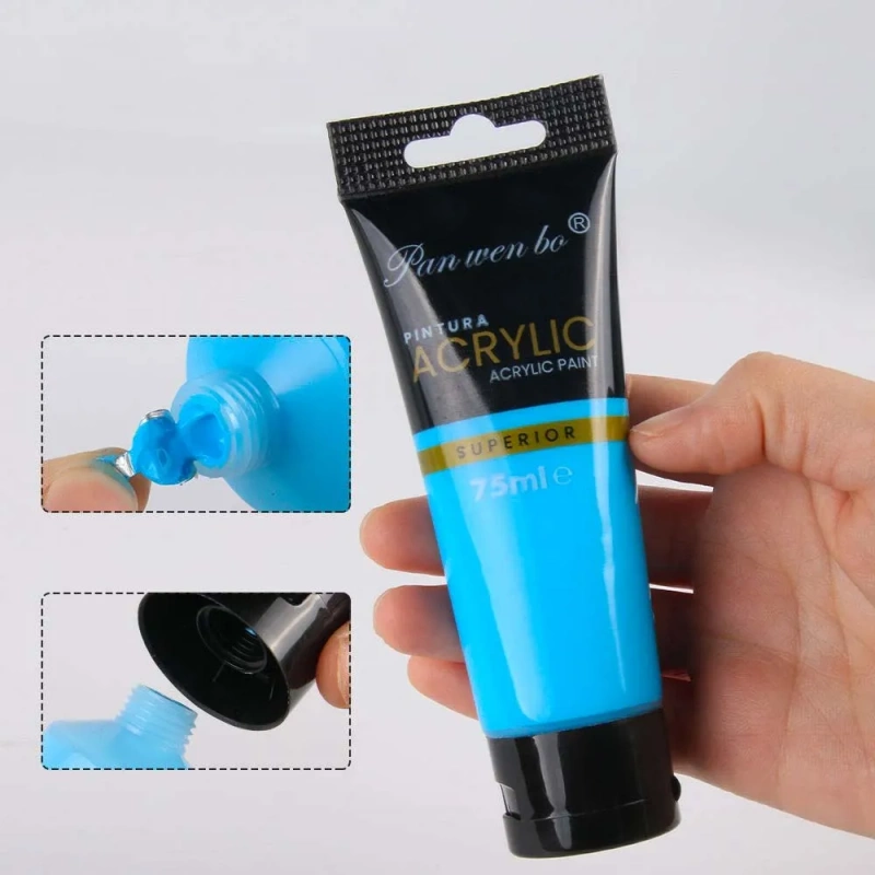 Farby Akrylowe 12x75ml Zestaw Fab Akrylowych W Dużych Tubkach