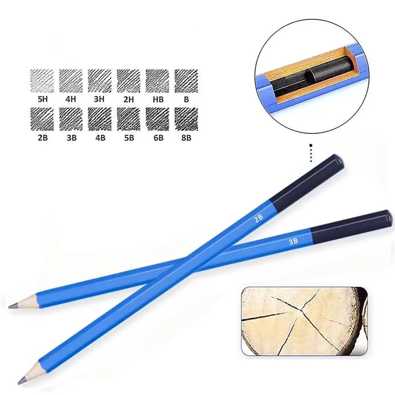 Profesjonalny Zestaw do Szkicowania Rysowania 33w1 Ołówki Węgle w Etui