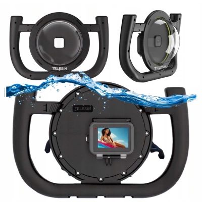 Obudowa Wodoszczelna Port Dome do GoPro 13 12 11 10 9 + GRATIS! Zestaw montażowy 3M