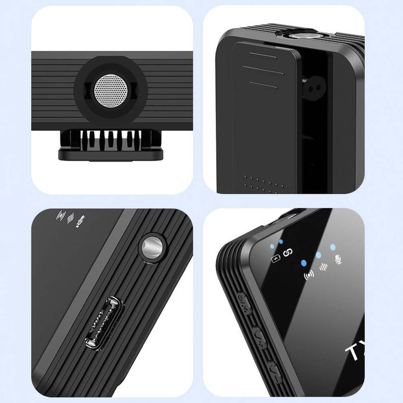2x Mikrofon Krawatowy Bezprzewodowy Telefonu Aparatu Kamery USB-C Lightning Android IPhone