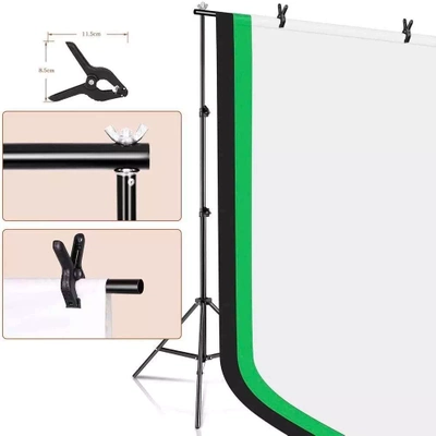 Zestaw Studyjny do Zdjęć 2x Softbox Tło Białe Statyw Żarówki 150W