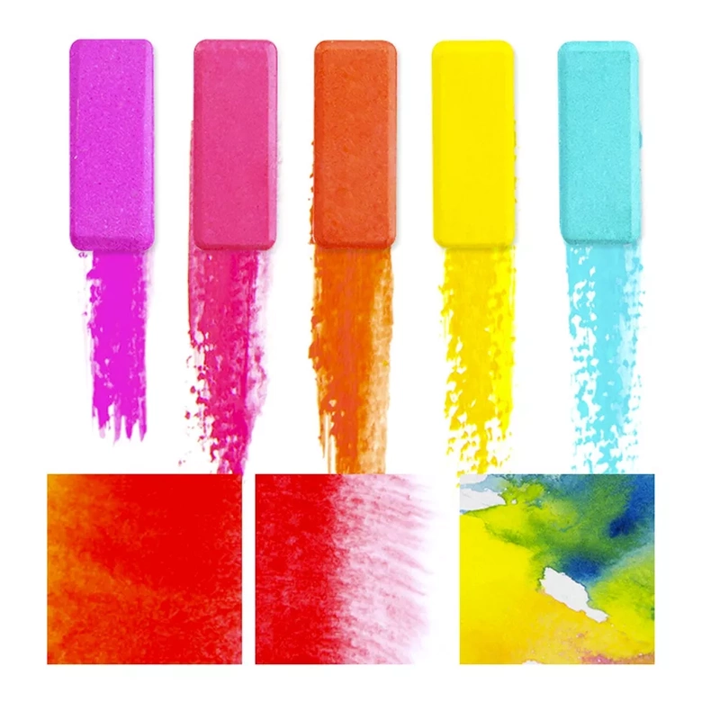 Farby Akwarelowe Wodne Zestaw Farb Akwarelowych w Kostkach Akwarele 45 Kolorów