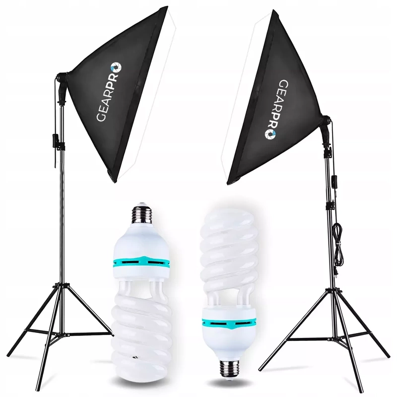 Softbox Lampa Softbox Zestaw 2x 150W Statywy Studyjny do Fotografii Zdjęć