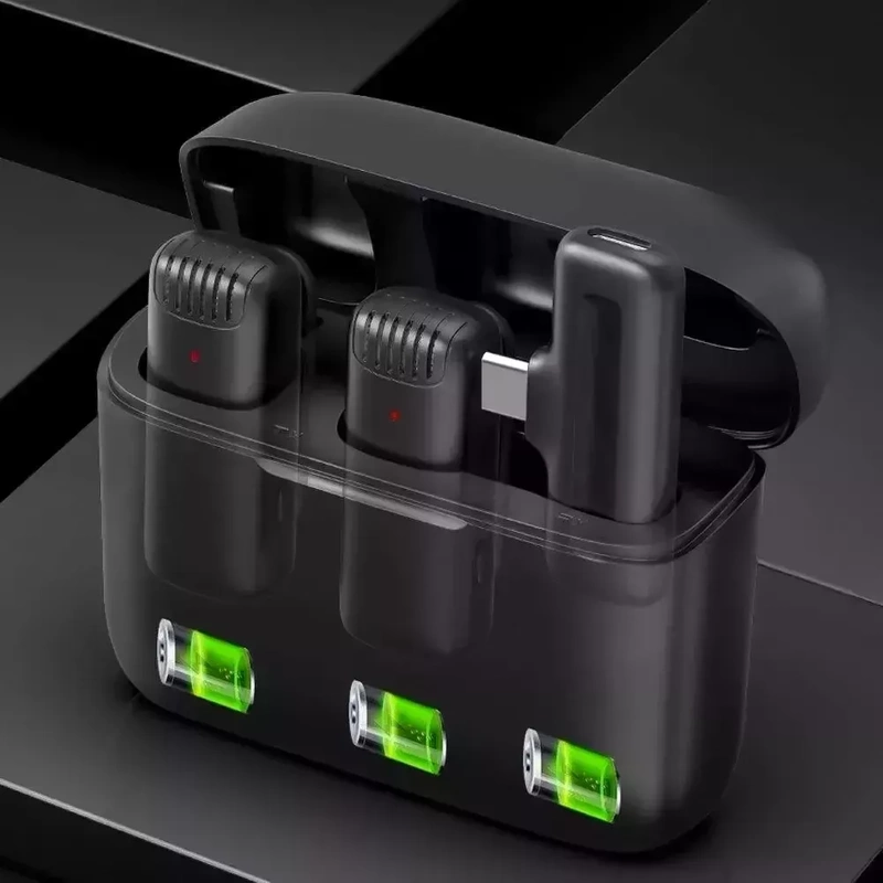 2x Mikrofon Bezprzewodowy Krawatowy do USB C Android / IPhone 17 16 15 14 13 12