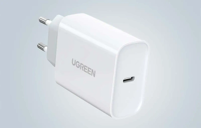 Ładowarka sieciowa UGREEN CD127, USB-C, PD3.0, QC4.0, 30W (biały)
