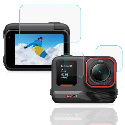 Szkło Hartowane 9H na Ekran Obiektyw 3w1 do Insta 360 Ace Pro 2