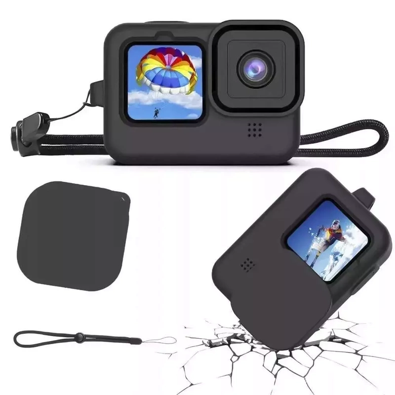 Zestaw Akcesoriów Obudowa, Silikon Szkła Etui Uchwyt do GoPro 12 11 10 9 