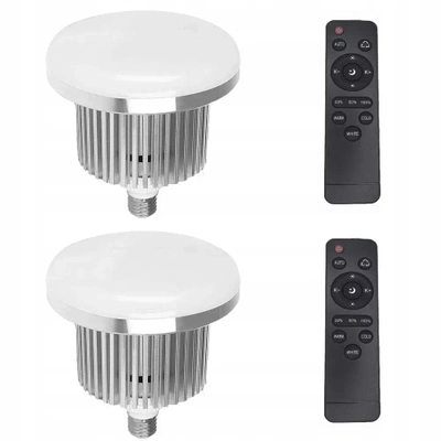 Żarówka z Pilotem LED E27 85W=1050W Zestaw 2szt