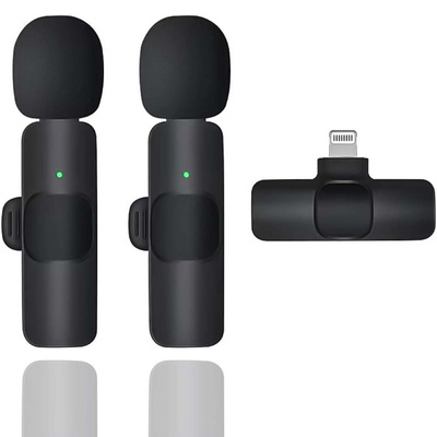 2x Mikrofon Bezprzewodowy Krawatowy do Telefonu Lightning iPhone 14 13 12 11 