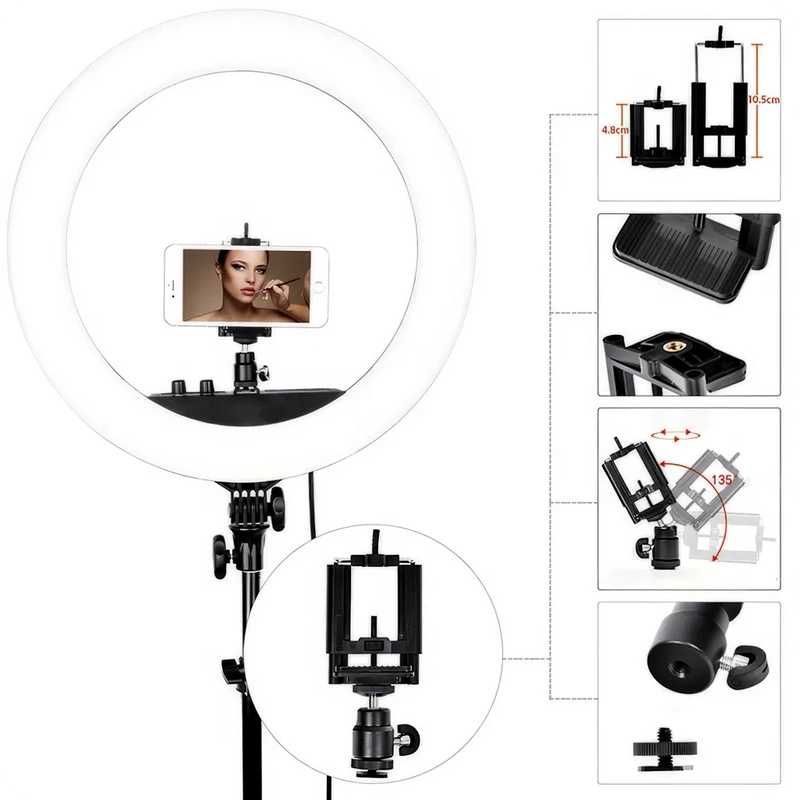 Lampa Pierścieniowa Ring LED Kosmetyczna Foto ze Statywem 55W torba i pilot GRATIS