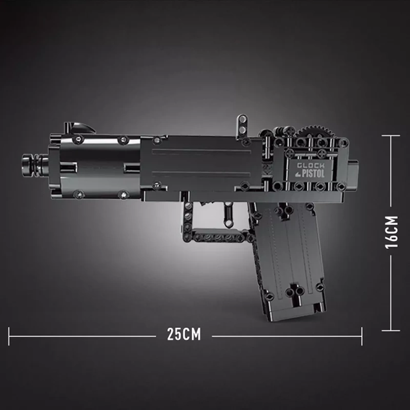 Klocki Technic Pistolet na Gumki Glock 288el Kolekcjonerski Mould King 