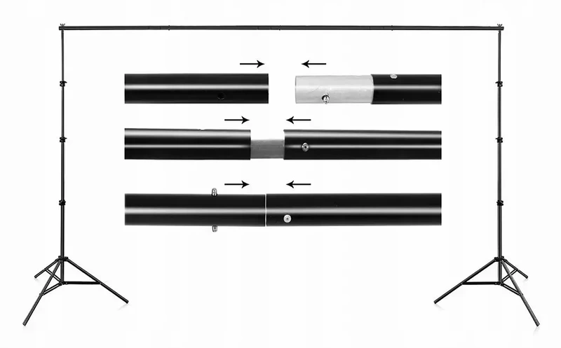 Statyw do Tła Zestaw do Teł 2,88 cm Poprzeczka 3m Mocny 