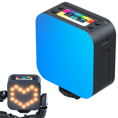 Lampa Diodowa LED RGB Bi Color Fotografia Video Efekty Emotki