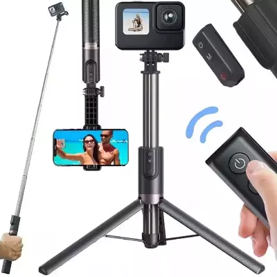 Selfie Stick Kijek 130cm Pilot Bluetooth do GoPro 12 11 10 9 Mini, Telefonu