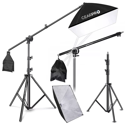 Softbox Lampa Softbox Zestaw Żuraw Mini Boom + Statyw Dyfuzor 50x70cm E27