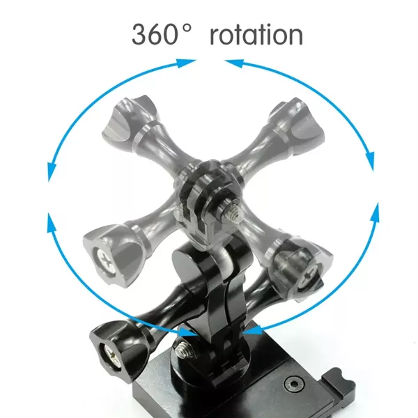 Aluminiowy Uchwyt Adapter Przegub Kulowy 360 do Kamer Sportowych GoPro DJI