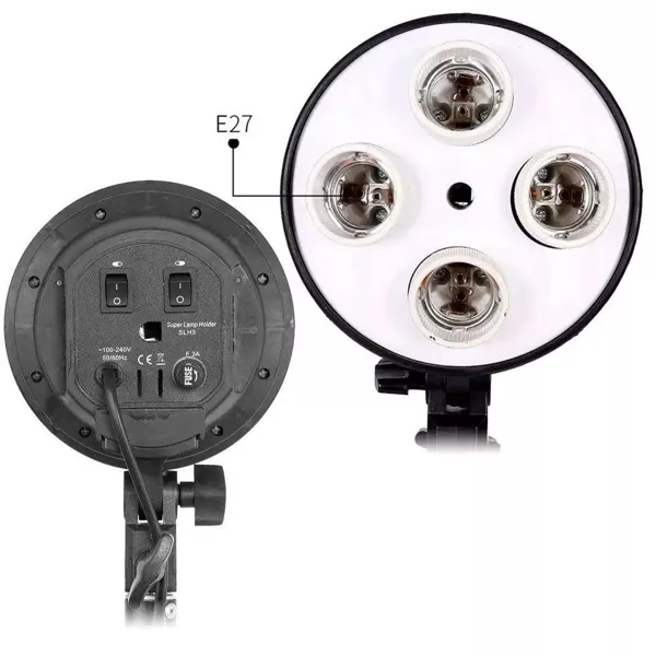 Lampa Softbox Zestaw Oświetlenie Ciągłe 4x 45W 50x70