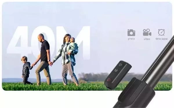 Selfie Stick Kijek 130cm Pilot Bluetooth do GoPro 12 11 10 9 Mini, Telefonu 