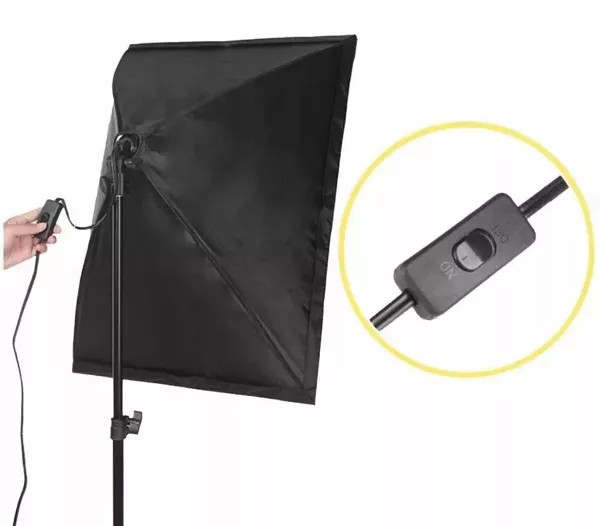 Softbox Lampa Softbox Zestaw 2x 150W Statywy Studyjny do Fotografii Zdjęć + Torba