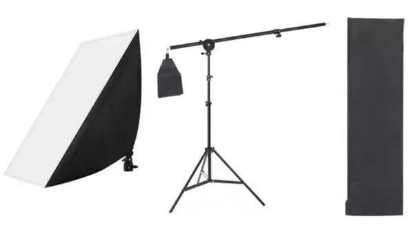 Softbox Lampa Softbox Zestaw Statyw Lampa Żarówka 105W Mini Boom Wysięgnik