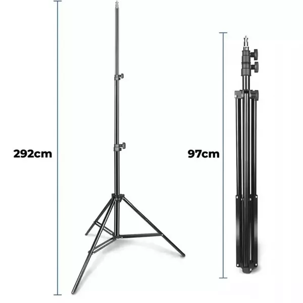 Statyw Oświetleniowy Studyjny Mocny do 8kg 1/4' 97-292cm do Lampy Poziomicy Laserowej