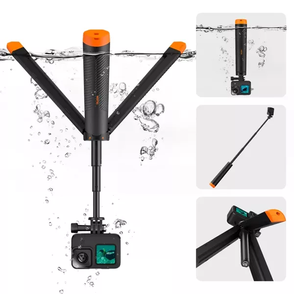 TELESIN Selfie Stick 4w1 – Wodoodporny Statyw do GoPro DJI XIAOMI SJCAM