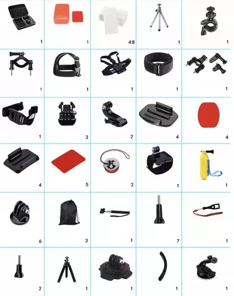 Zestaw 116w1 Akcesoria do GoPro 13 12 11 10 9 8 7 6 Hero 2024 DJI Insta