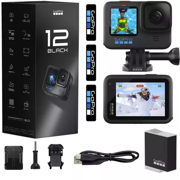 Zestaw GoPro 12 HERO Black + Oryginalny Mikrofon GoPro Media Mode 