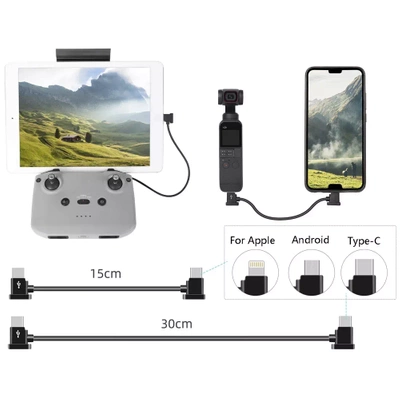 Kabel OTG do Drona DJI Mini 3 2 DJI Mavic 3 Air USB C-Lightning 15cm