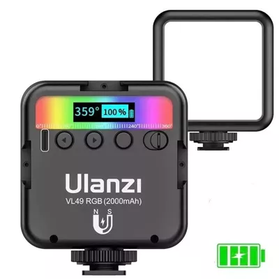 Lampa LED RGB Ulanzi VL49 AKUMULATOR 2000 mAH do Aparatu Kamery Telefonu