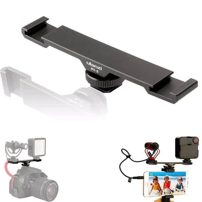 Adaptor pentru șină de montaj pentru 2x Ulanzi Hotshoe PT-2